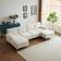 Karl Home Convertible Sectional Creamy White Sofa 110.2" 5pcs 4 Seater