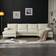 Karl Home Convertible Sectional Creamy White Sofa 110.2" 5pcs 4 Seater