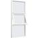 Sparvinduer GE0004 PVC Tophængte vinduer Vindue med 2-lags glas 40x135cm