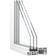 Sparvinduer GE0004 PVC Tophængte vinduer Vindue med 2-lags glas 40x135cm
