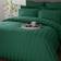 Hotel Cotton 230 Thread Count Stripe - Emerald Duvet Cover Green (230x220cm)