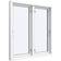 Sparvinduer SH0202 Træ Sidehængt vindue Vindue med 2-lags glas 82x35cm