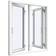Sparvinduer SH0202 Træ Sidehængt vindue Vindue med 2-lags glas 82x35cm