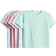 H&M Cotton Jersey Tops 5-pack - Pink/Light Blue/Light Green (1275981003)