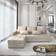 Masseno KOS PIK M with Sleeping Function CreamEcksofa KOS PIK M L-Form Sofa 220cm 3-Sitzer