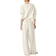 H&M Straight Linen Blend Trousers - Light Beige