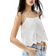 H&M Embroidered Tie-Strap Top - White