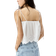 H&M Embroidered Tie-Strap Top - White