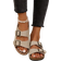 Shein Women's Simple Summer Open Back Comfortable Holiday Buckle Flat Mules Sandals In Beige Color