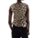 H&M Smocked Top - Beige/Leopard Pattern