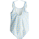 H&M Girls Blue Printed Swimsuit - Blue