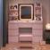 Latitude Run Rosse With 3 Colorful Light Mirror 7 Drawers 7 Storage Shelves 110cm Dressing Table 40x110cm