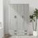 UrbnLiving 3 door 4 drawer storage shelf hanging Wardrobe 108x180cm
