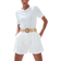 H&M Belted Shorts - White