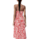 H&M Smocked Strappy Dress - Red/Patterned