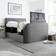 Happy Beds Sherlock King Size Electric TV Bed 5ft - Light Grey 189x226cm