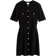 H&M Rib-Knit Button-Front Dress - Black