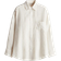 H&M Oversized Linen Shirt - Light Beige/Striped