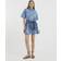 River Island Womens Short Sleeve Denim Collared Shirt Dress - Light Blue