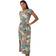 Roman Paisley Print Short Sleeve Midi Dress - Light Blue
