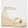 Quiz Nude Wide Fit Faux Leather Wedges - Beige