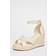 Quiz Nude Wide Fit Faux Leather Wedges - Beige