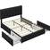 Yaheetech Upholstered Bed Frame with Drawer Storage Double 4'6 141 x197cm