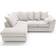 Abakus Direct Jumbo Corner White Sofa 212cm