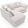 Abakus Direct Jumbo Corner White Sofa 212cm