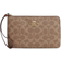 Coach Large Corner Zip Wristlet In Signature Canvas - Gold/Tan/Brown