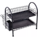 2 Tier Rack Cutlery Holder Plate Rack Kitchen Sink with Drip Tray Dish Drainer 25cm