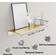 HNVNER Metal Brushed Gold Wall Shelf 76.2cm 2pcs