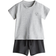 H&M Baby 2-delat Set I Bomullstrikå - Ljusgrå/Mörkgrå