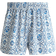 H&M Pull On Twill Shorts - White/Blue Patterned