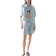 H&M Pull On Twill Shorts - White/Blue Patterned