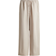 H&M Straight Linen-Blend Trousers - Beige