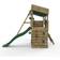 Rebo Wooden Lookout Tower Playhouse with Slide & Swing Yellowstone