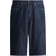 H&M High Knee Denim Shorts - Dark Denim Blue/Striped