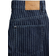 H&M High Knee Denim Shorts - Dark Denim Blue/Striped