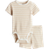 H&M Ribbed Cotton Set 2-piece - Light Beige/Striped (1147423015)