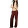 H&M Straight Drawstring Trousers - Brown