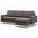 Ecksofa Dunkelgrau Sofa 4-Sitzer