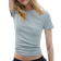 H&M Ribbed T-shirt - Turquoise