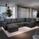 Masseno Ecksofa LORIVO L-S mit Schlaffunktion U-Form PAROS 06 Sofa 285cm 4-Sitzer