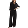 H&M Wide Linen-Blend Trousers - Black
