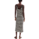 H&M Rib-Knit Dress - Black/Striped