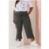 Yours Cropped Cargo Trousers - Black