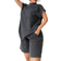 Shein SXY Summer Wasteland Style Casual Two-Piece Set, Distressed Snow Washed Tee With Drop Shoulder & Wide-Leg Bermuda Shorts