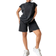 Shein SXY Summer Wasteland Style Casual Two-Piece Set, Distressed Snow Washed Tee With Drop Shoulder & Wide-Leg Bermuda Shorts