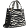 River Island Zebra Embroidered Tote Bag - Black